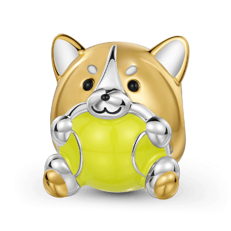 Charm Corgi con Pelota