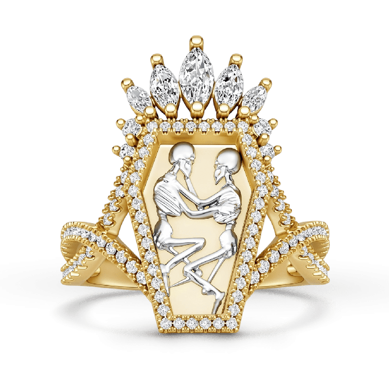 Anillo con diseño de corona
