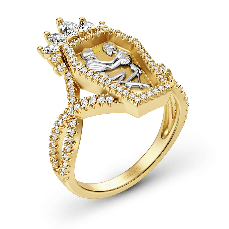 Anillo con diseño de corona