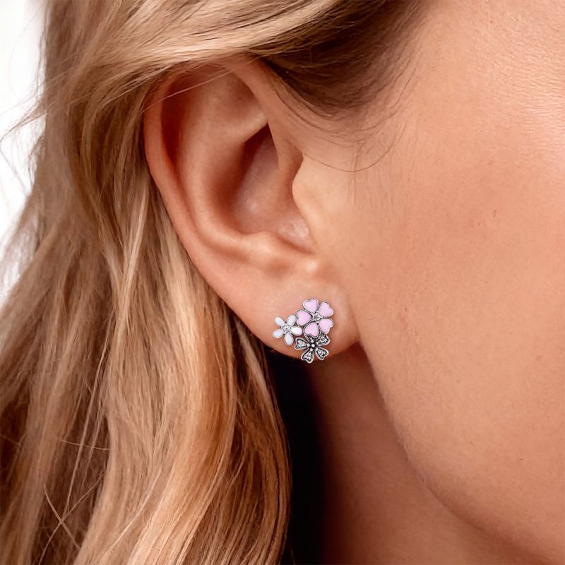 Pendientes de aro de flor de cerezo