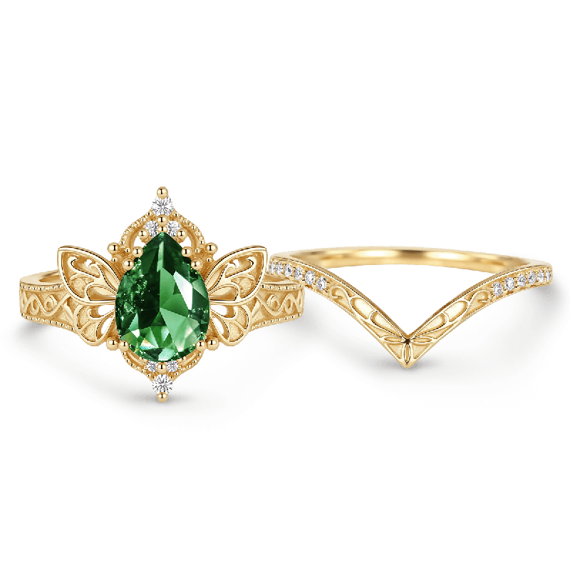 Set Anillos Mariposa Hada