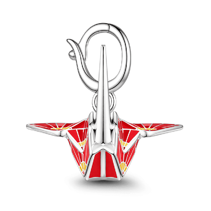 Amuleto de grulla de origami japonés
