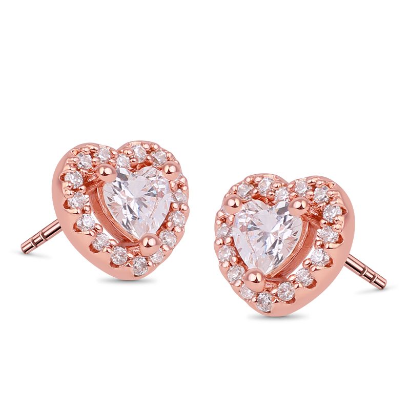 Aretes con forma de corazón