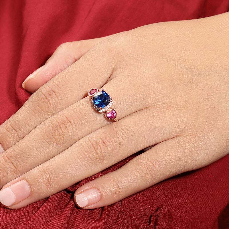 Anillo Ajustable Zafiro Bule