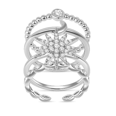 Anillo apilable Star Moon