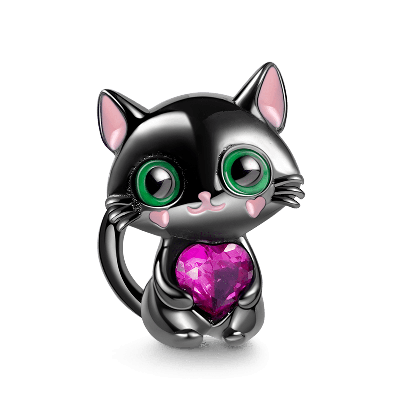 Charm Colgante Gato Negro