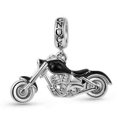 Charm Colgante Motocicleta Negra