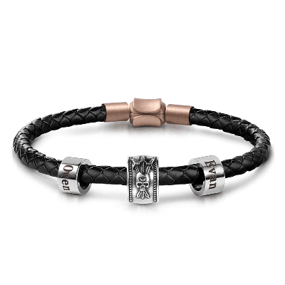 Pulsera calavera con espadas
