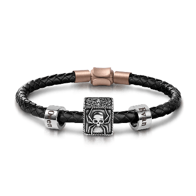 Cráneo de la Araña & Pulsera Charms Personalizada