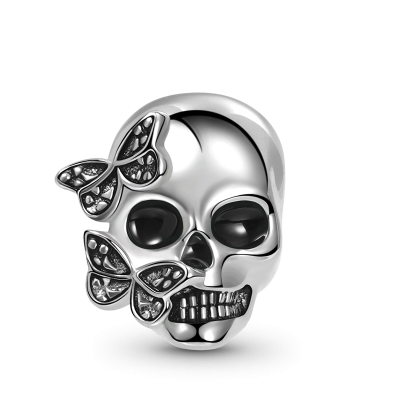 Charm Colgante Calavera Mariposa