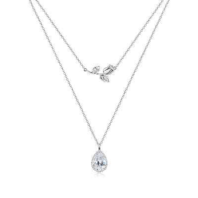 Collar de Flor de Pera Y Tulipán