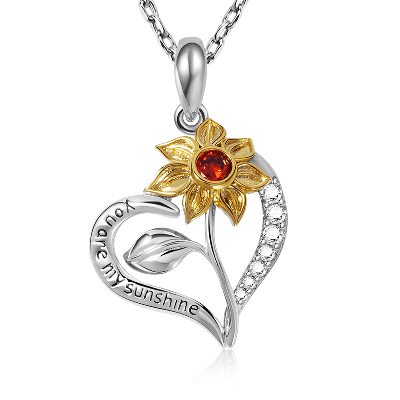 Collar Corazón Girasol