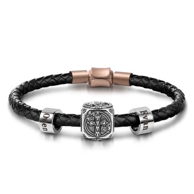 Cruz de Calavera Y Pulsera Personalizada
