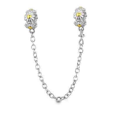 Cadena de Seguridad Con Corona de Margaritas
