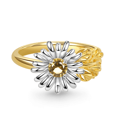 Anillo Ajustable de La Flor de La Margarita
