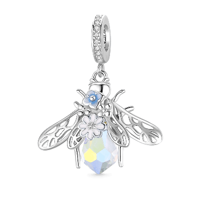 Charm Colgante Flores en Abeja