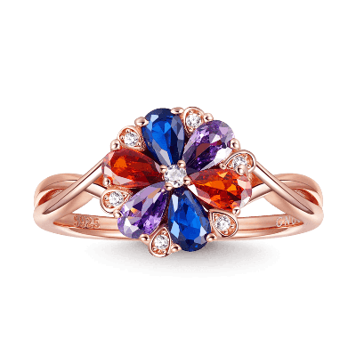 Anillo Flor de Color