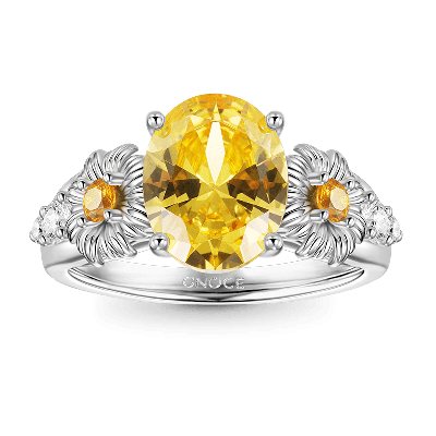 Anillo Flor Corte Oval
