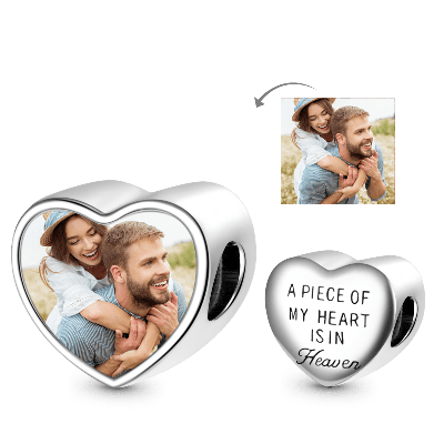 Colgante con foto de corazón de amor