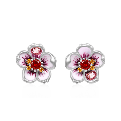 Pendientes de Flor de Cerezo Rosas