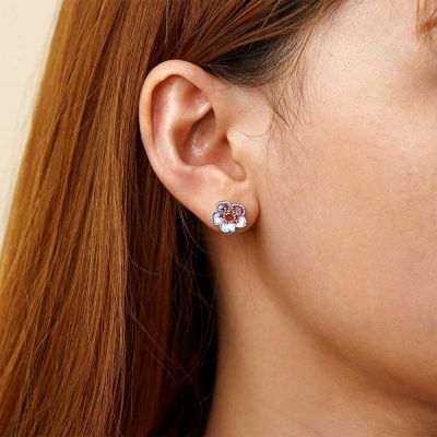 Pendientes de Flor de Cerezo Rosas