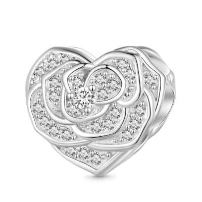 Colgante Flor de Rosa Corazón