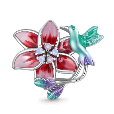 Colgante Pájaro y Flores