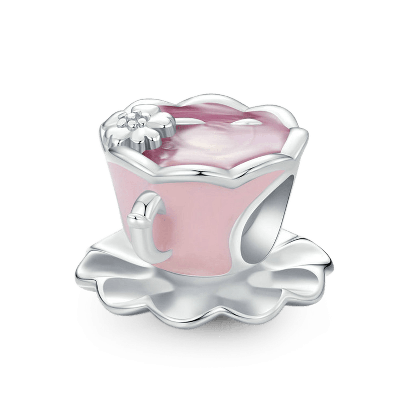 Encantamiento de taza de té de flor rosa Gnoce