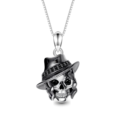 Collar Calavera con Sombrero