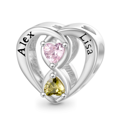 Colgante De Piedra De Nacimiento Grabable Amor Infinito