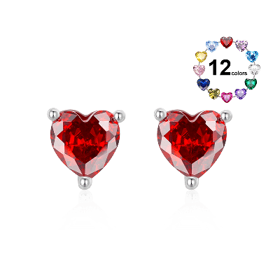Pendientes Corazón Piedra Nacimiento