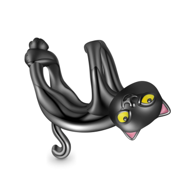 Charm Colgante Gato Negro