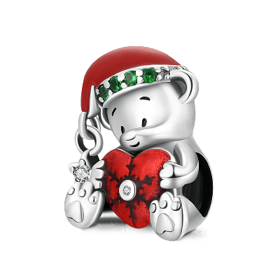 Charm Colgante Oso de Navidad