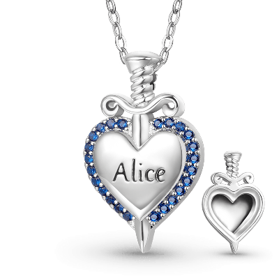 Collar Corazón de Amor con Tornillos