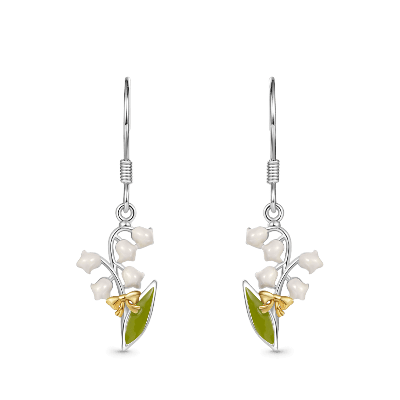 Pendientes Colgantes Flor Lirio del Valle