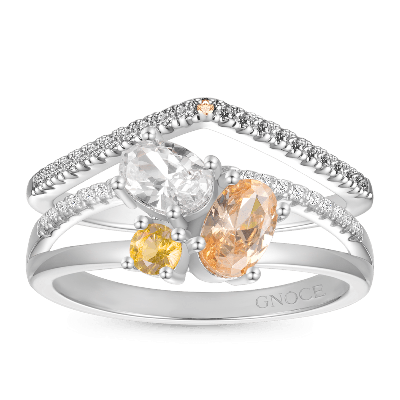 Juego de Anillos Redondos Brillantes Apilados