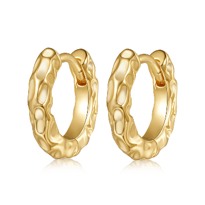 Pendientes De Aro Con Textura