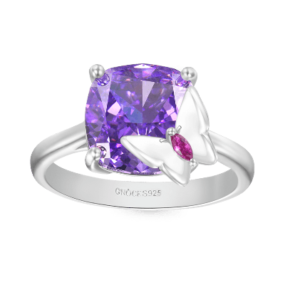 Anillo Mariposa Cuadrada