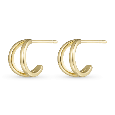Pendientes De Aro Doble De Oro