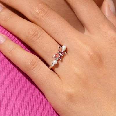 Anillo Mariposa Perla