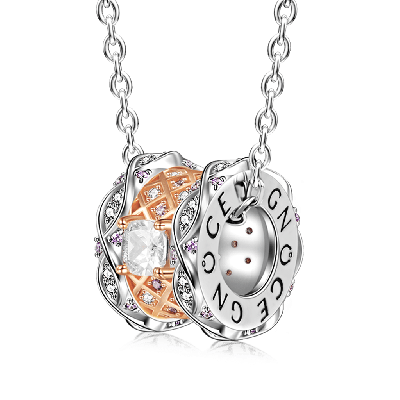 Collar Colgante Gema Blanca