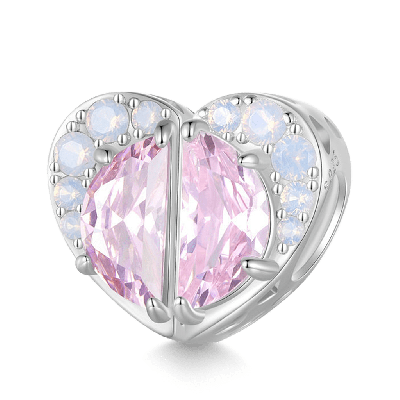 Colgante Corazón Hermanas Rosa