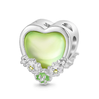 Colgante Corazón Verde Manzana