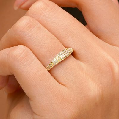 Anillo de Diamantes Amarillos