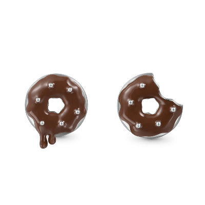 Pendientes irregulares Donut