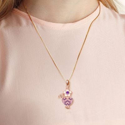 Collar Botella Corazón Perfume
