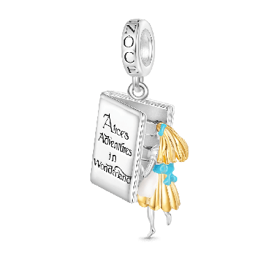 Colgante de libro Alicia en el país de las maravillas