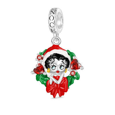 Colgante Betty Boop Corona de Navidad
