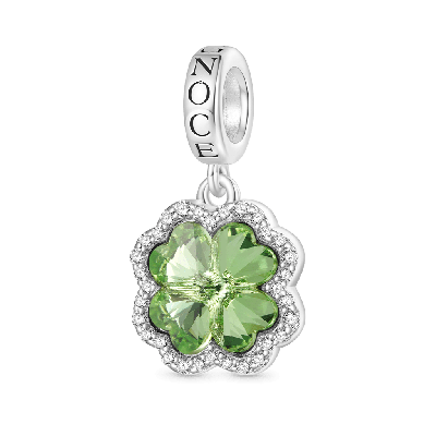 Colgante Trébol de Cuatro Hojas Verde