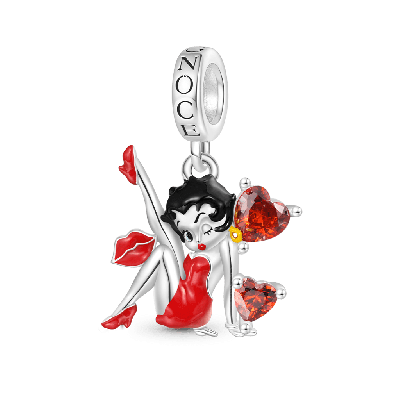 Colgante Betty Boop Vestido Rojo